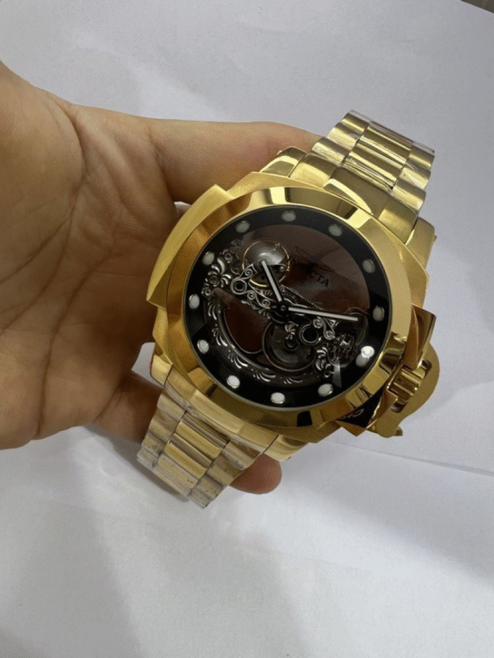 Coallition force AUTOMÁTICO ouro 18K - detalhe preto