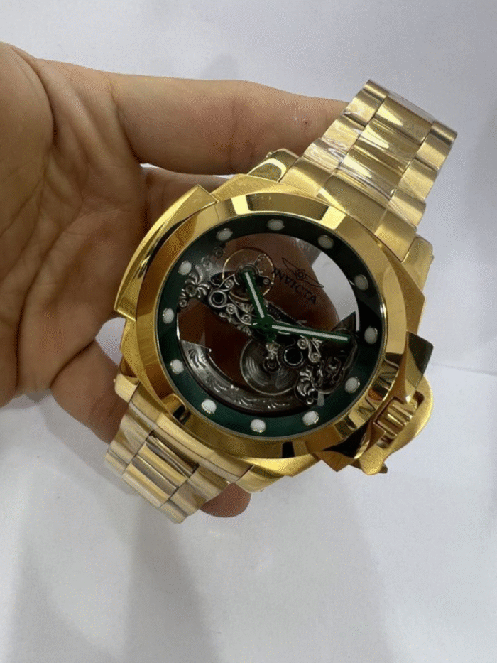 Coallition force AUTOMÁTICO ouro 18K - detalhe verde
