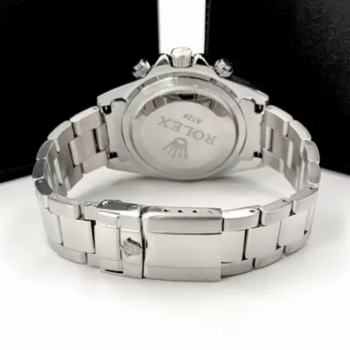 Daytona - prata, branco e verde - Pulseira de aço - À PROVA D'ÁGUA - cod65 - Imagem 6