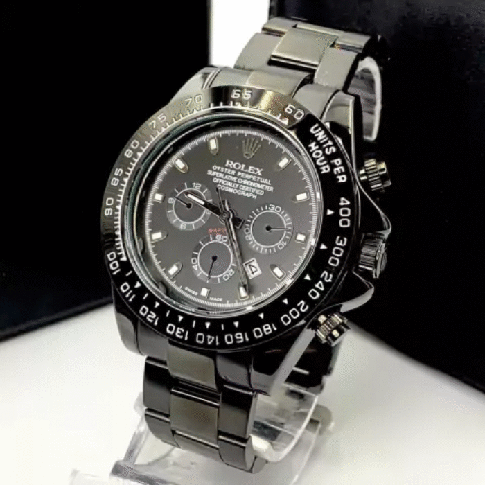 Daytona - preto - Pulseira de aço - À PROVA D'ÁGUA - cod65 - Imagem 4