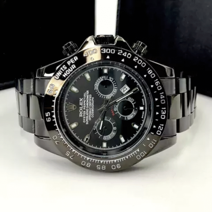 Daytona - preto - Pulseira de aço - À PROVA D'ÁGUA - cod65 - Imagem 5