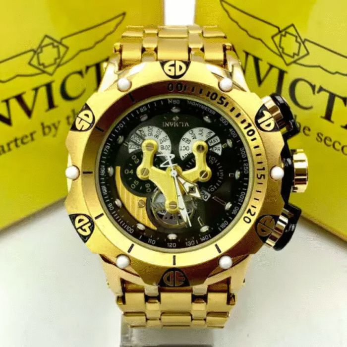 Hybrid Iron Man - dourado e preto - Pulseira de aço - À PROVA D'ÁGUA - cod85