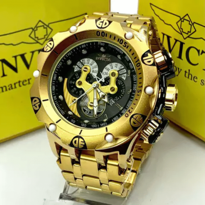 Hybrid Iron Man - dourado e preto - Pulseira de aço - À PROVA D'ÁGUA - cod85 - Imagem 4