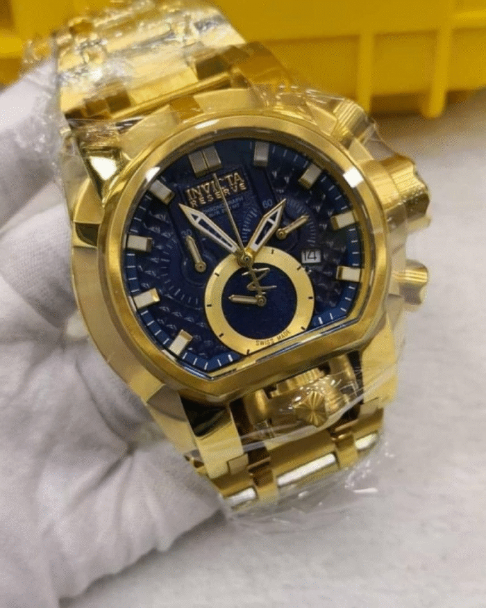Invicta Zeus Magnum dourado/azul