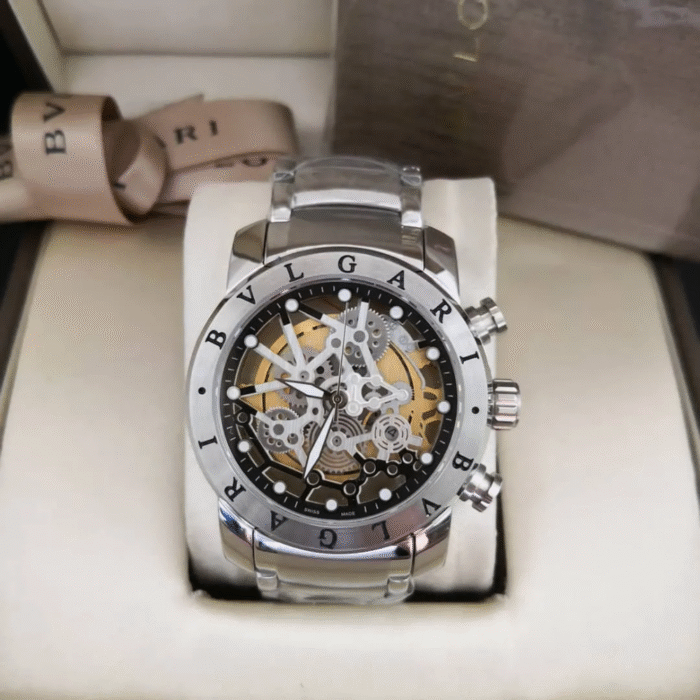 Relógio Bvlgari New Skeleton Silver / prata