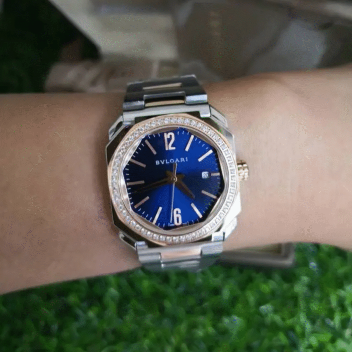 Relógio Bvlgari Octo Cravejado / azul - Imagem 3