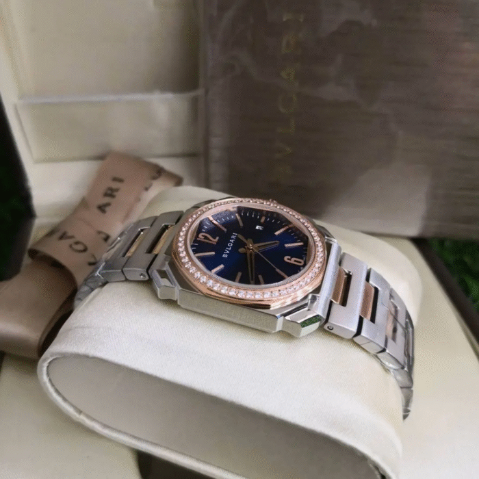 Relógio Bvlgari Octo Cravejado / azul - Imagem 4