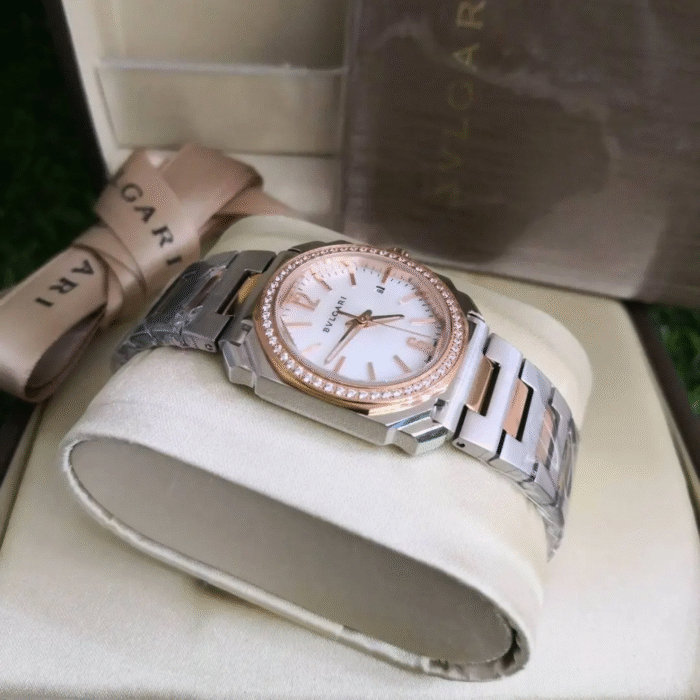 Relógio Bvlgari Octo Cravejado / branco - Imagem 4