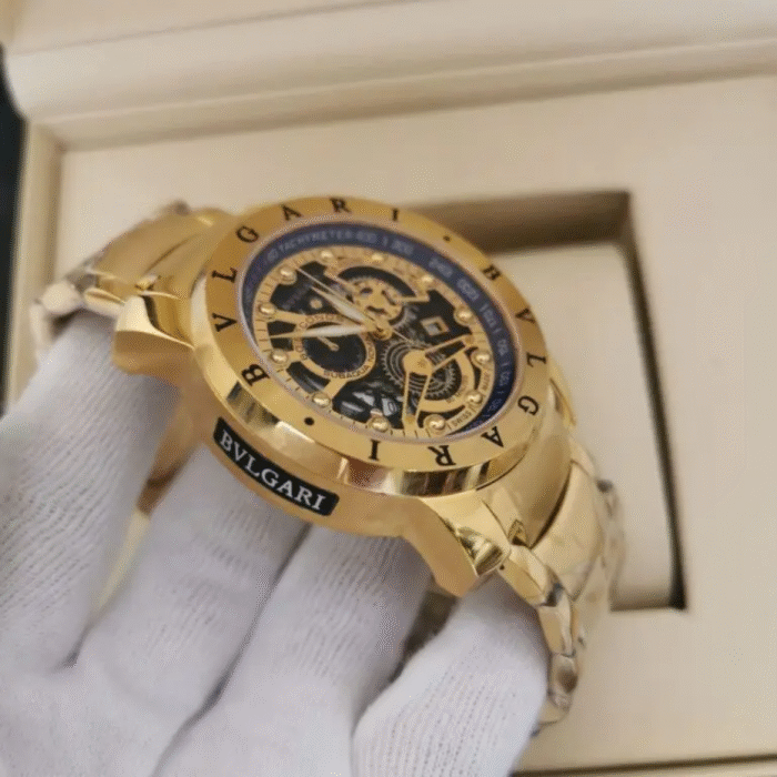 Relógio Bvlgari Skeleton dourado/azul - Imagem 3