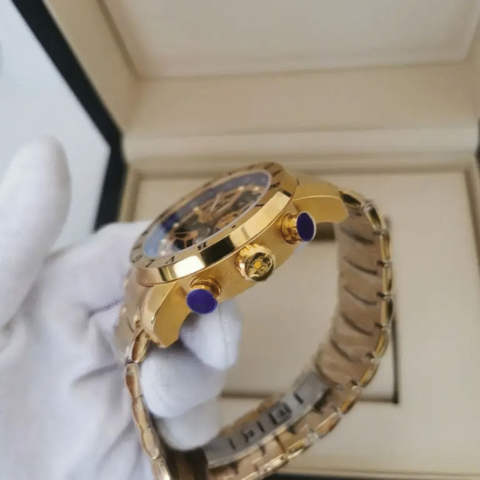 Relógio Bvlgari Skeleton dourado/azul - Imagem 4