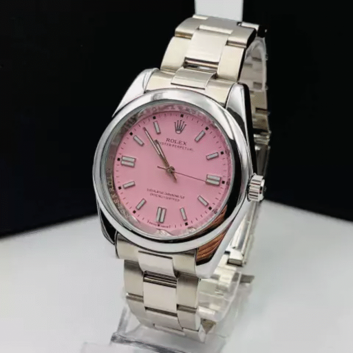 Superlative - rosa e prata - Pulseira de aço - À PROVA D'ÁGUA - cod65 - Imagem 3
