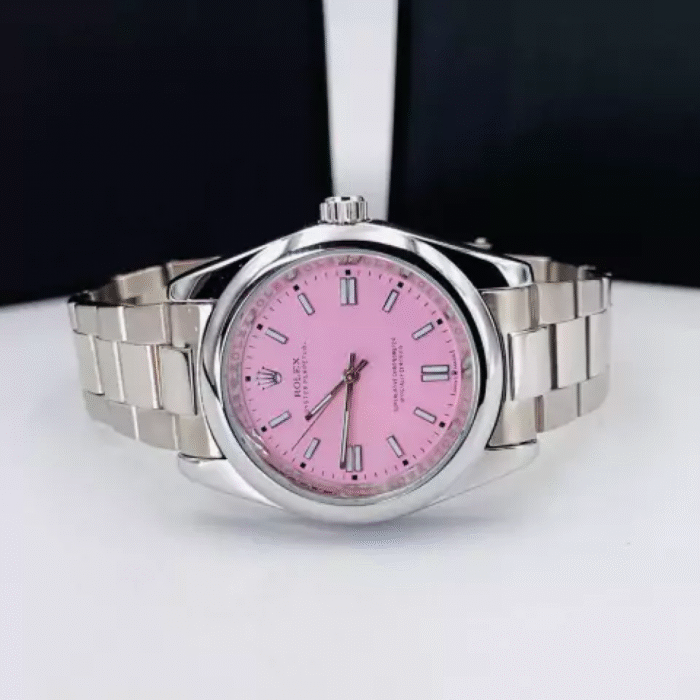Superlative - rosa e prata - Pulseira de aço - À PROVA D'ÁGUA - cod65 - Imagem 5